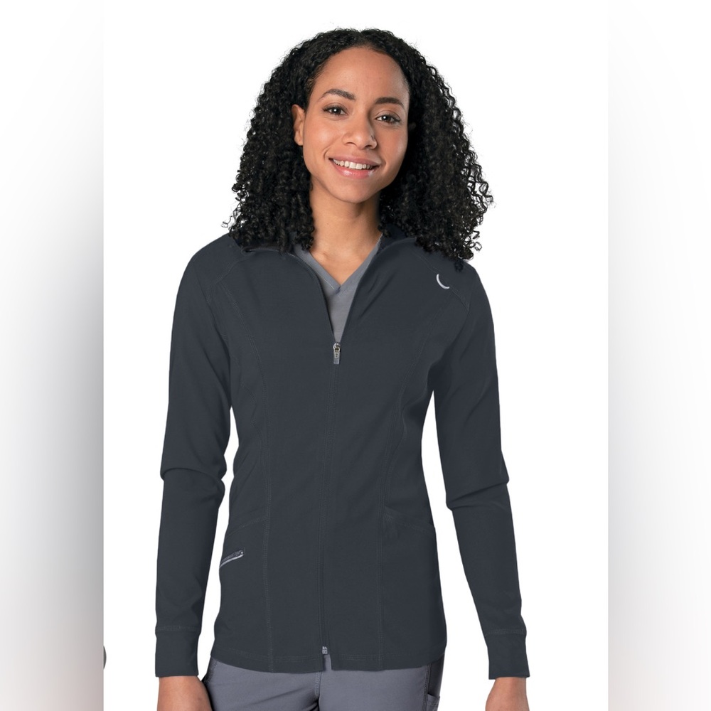 Scrub Jacket Urbane Align Black Slim Contemporary Fit- Small